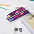 thumbnail image 6 of Pofeuu Western Style Dinosaur Print Leather Pencil Case, Leather Pencil Pouch Large Capacity, Big Pencil Pouch with Zipper Vintage Pen Bag Fountain Pen Holder, 6 of 7