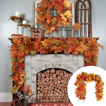 Artificial Maple Leaf Garland Lifelike Fall Vine Decor for Thanksgiving Autumn Home Decorations for Wall Door Garden and Party Accents