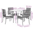 thumbnail image 4 of vidaXL 5 Piece Garden Dining Set with Cushions Black Poly Rattan, 4 of 5