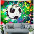 thumbnail image 4 of Sheronv Soccer Ball Tapestry Wall Hanging Unique Home Decor Art for Living Room Bedroom Dorm, Polyester Fabric 60x50inch, 4 of 6
