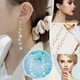 thumbnail image 2 of Pendientes largos de doble borla de perlas colgante delgado de oro Elegante Pearl Tassel Pendientes de la boda las mujeres Accesorios Pendientes de joyería para las mujeres, 2 of 7
