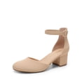 thumbnail image 1 of Zapatos de Tacón Cuadrado con Correa en el Tobillo para Mujer DREAM PAIRS Nude, 1 of 7