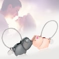 thumbnail image 4 of 1 par de llaveros para parejas, llavero magnético de aleación desmontable para parejas, (negro y oro rosa), 4 of 5