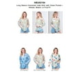 thumbnail image 4 of Women's Long Sleeve Oversized Voile Shirt with Chest Pocket Mosaic, Beach Fruit Print, 4 of 8
