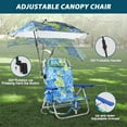 thumbnail image 3 of BOSSIN Backpack Beach Chair with Umbrella for Adults, Folding Heavy Duty Camping Chair with Large Pockets, Cup Holder and Towel Rack, 3 of 8