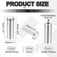 thumbnail image 2 of 1x2.8" Standoff Screws, 16 Pack Stainless Steel Stand Off Wall Mounts Wall Sign Mounting Hardware Advertising Standoff Nail for Hanging Acrylic Signs Picture Frame, Silver, 2 of 6