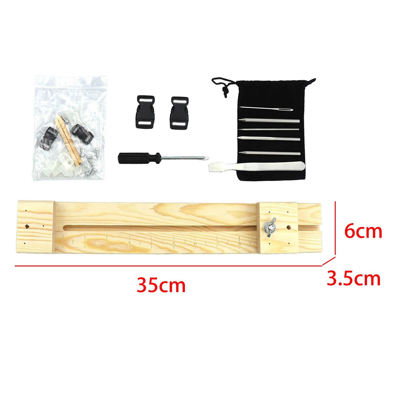 Nishiyuenyi Adjustable Jig Bracelet Maker Kit, Wooden DIY Braiding Craft Kit, Maker Supplies 6pcs
