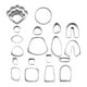 thumbnail image 2 of 2x21 Piezas Cortadores De Arcilla Polimérica De Acero Inoxidable Joyería Con Ganchos Tapones Para Los Oídos, 2 of 8