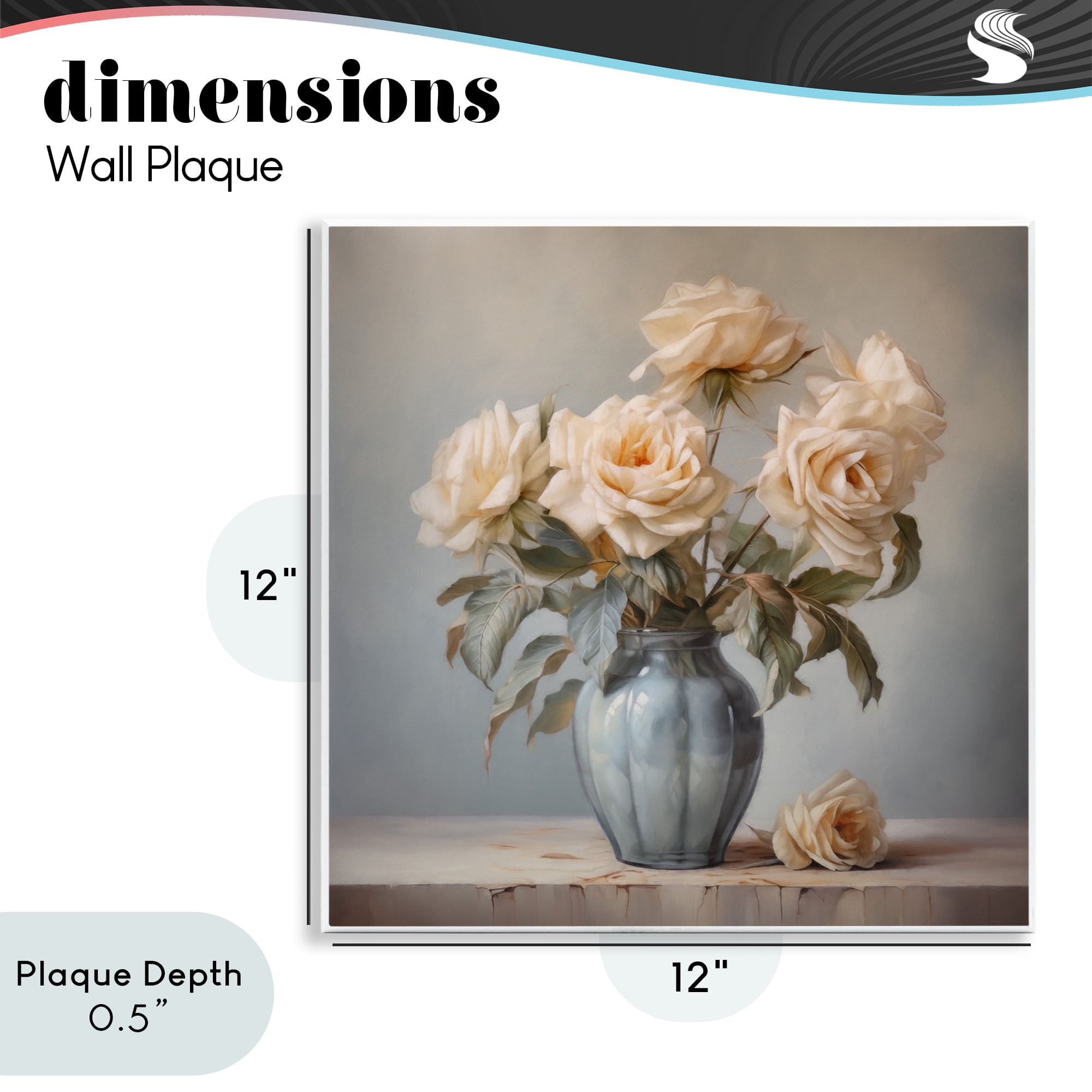 Stupell Industries Vintage Rose Paragon Wall Plaque Art, design by Steve Hunziker