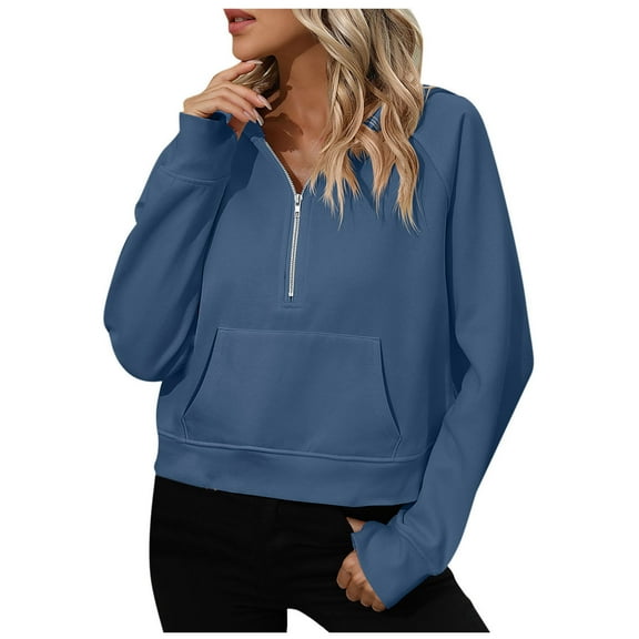 jtjvou Womens Fleece Jackets Solid Zip Up Coats Long Sleeve Fuzzy Hooded Jacket Outerwear Casual Cardigan Coat with Pockets Black L