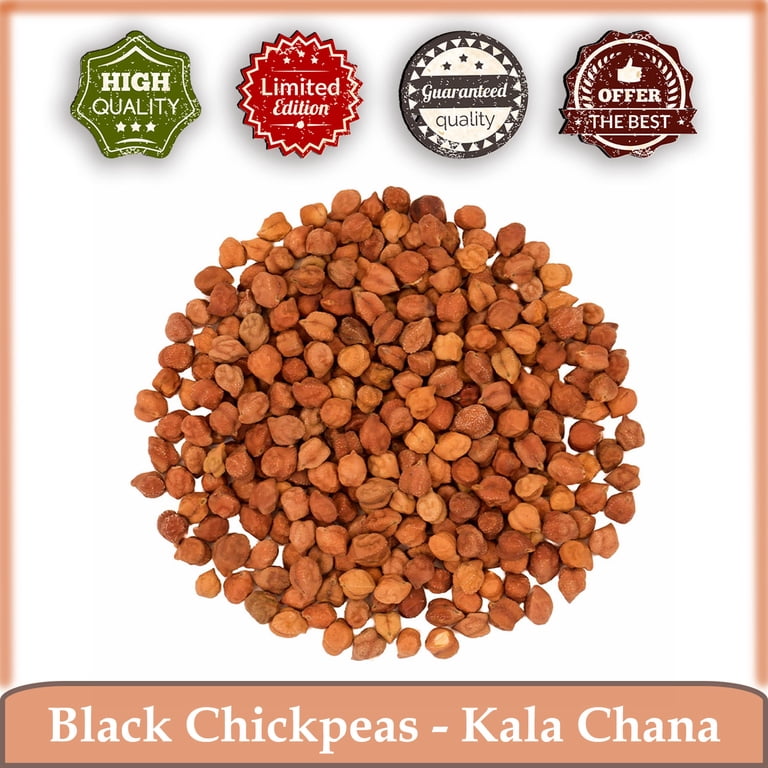 Black Chickpeas Kala Chana - Brown Chickpeas - Whole Brown Chana
