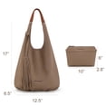 thumbnail image 3 of Set de bandolera Montana West Slouchy Hobo Bag para mujer, 3 of 6