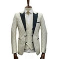 thumbnail image 2 of White And Gold Tuxedo - White And Gold Prom Suit - Wedding Tuxedo, 2 of 2
