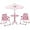 Pink, variant on HOMGX Kids Picnic Table with Umbrella, Kids Outdoor Table with 2 Folding Chairs, Height Adjustable Umbrella, Portable Kids Outdoor Furniture for Backyard, Garden, Patio (Pink)