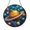 Acrylic 3.5 Inch, variant on Planetary System Faux Stained Glass Window Hanging