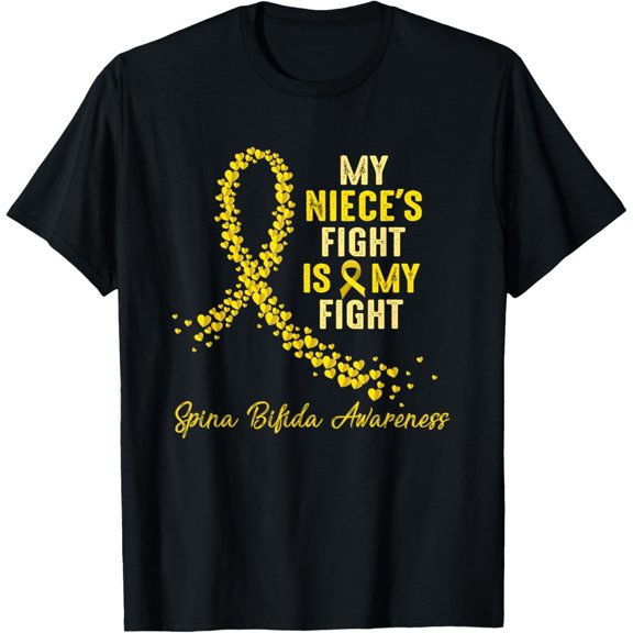 Playful Comfort Tee - My NIECE's Fight Is My Fight Spina Bifida Awareness gift T-Shirt