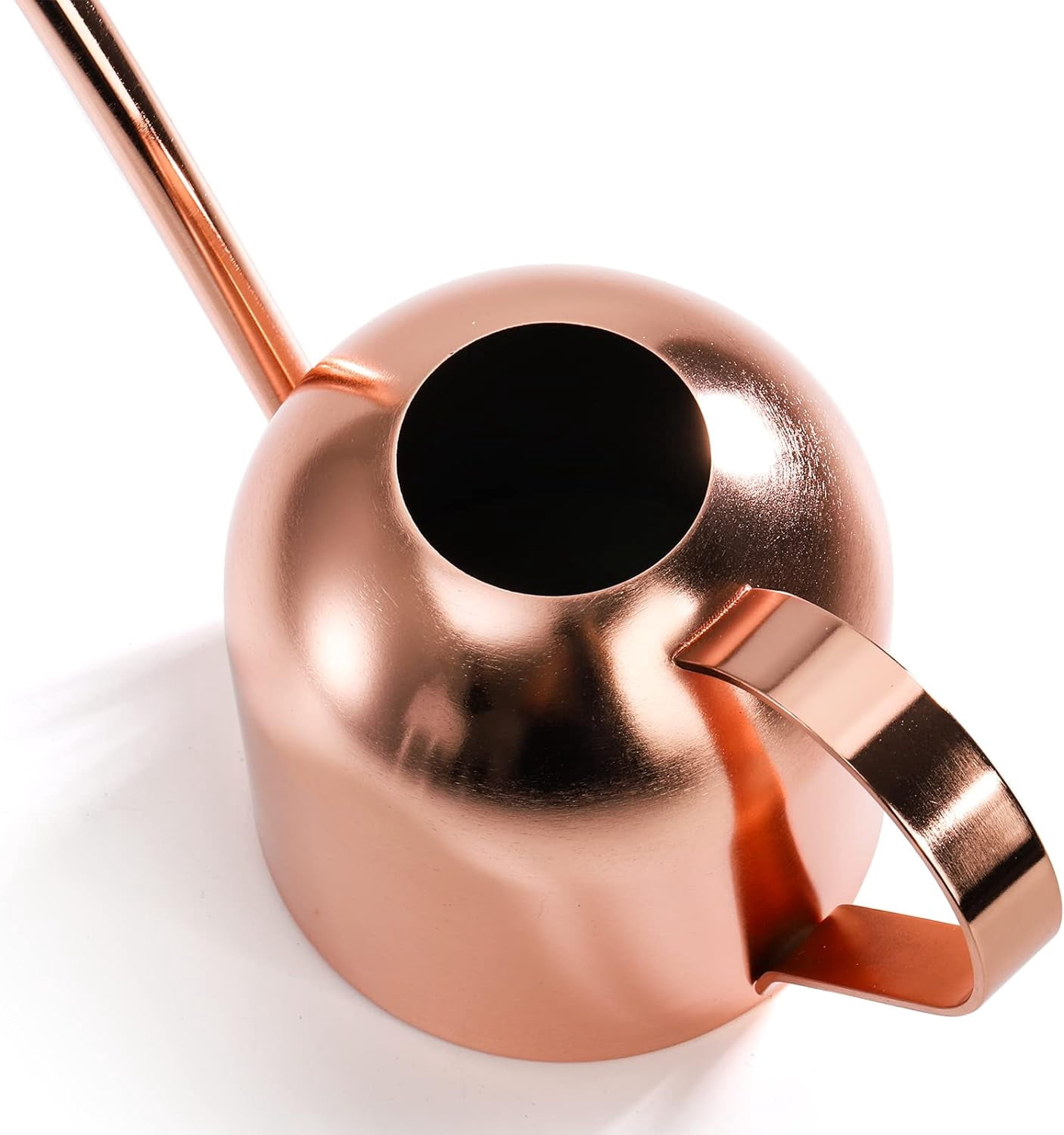 Stainless Steel Watering Can, Small Modern Style Pot, 15oz/450ml Plant Can with Long Spout to Prevent Spillage, Perfect for Outdoor and Indoor Plants (Copper)