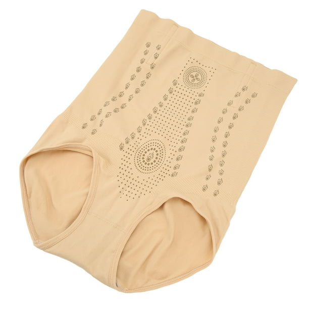 Pantalones cortos moldeadores de cuerpo, ropa interior ajustada abdominal de cintura alta, calzoncillos de nailon para mujer, calzoncillos de levantamiento de cadera, color de piel L (para 63-80 kg)