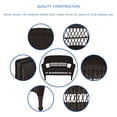thumbnail image 5 of Jeco Wicker Patio Love Seat and Coffee Table Set in Espresso without Cushion, 5 of 10