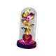 thumbnail image 5 of Rosa preservada para siempre en cristal con luz para novia Rosa purpura, 5 of 9