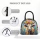 thumbnail image 4 of Balery Oil Painting Flower Cow Bolsa de Almuerzo para Mujeres, Caja de Almuerzo, Bolsa de Almuerzo Pequeña Impermeable, Tote de Almuerzo Reutilizable con Gran Capacidad, 4 of 6