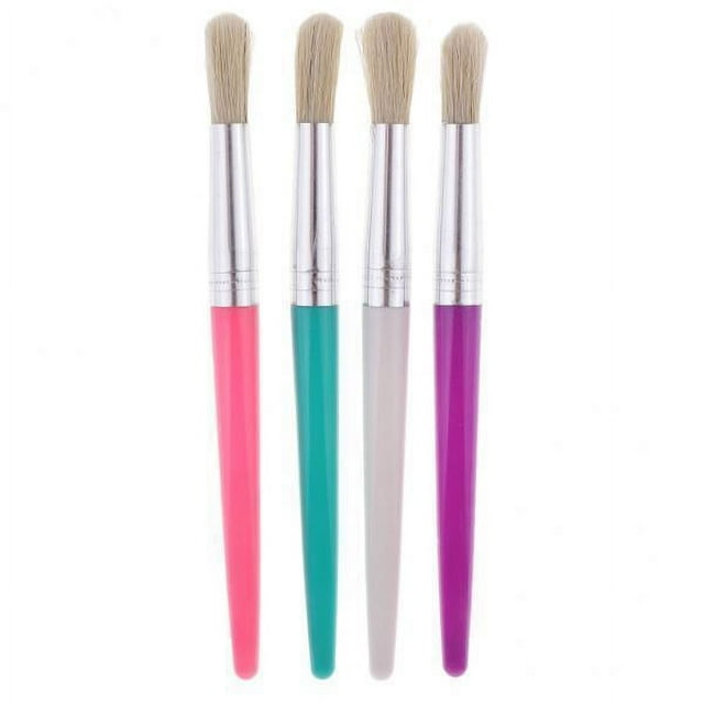 2-4pack 4 piezas Juego de pinceles para artistas infantiles Pintura al óleo acrílica de acuarela 2 piezas