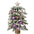 thumbnail image 1 of Table Top Christmas Tree | 22 in Artificial Flocked Christmas Tree with Battery Operated | Easy Assembly Pine DIY with LED Strings and Lights  Home Office Party Decor, 1 of 1