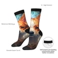thumbnail image 4 of Daiia Cartoon Pattern Corgi Print Crew Socks – Soft Breathable Long Socks for Men & Women, Moisture-Wicking & Comfortable Daily Wear Socks, One-Size Fits Most (US 5-11), 4 of 6