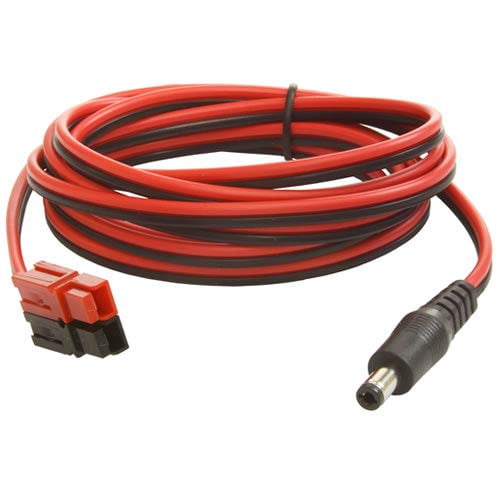 Valley Enterprises 2.1mm x 5.5mm Straight DC Male Power Plug with Anderson Powerpole Connectors, 18 Gauge Wire, Length 6 Feet