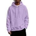 thumbnail image 2 of Hoodie Sweatshirt for Men Fleece-Lined Long Sleeve Pullover Sweatshirt Warm Fall Winter Sweatshirts, 2 of 7