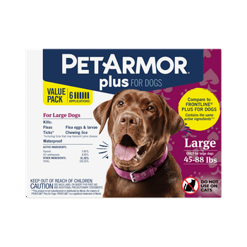PETARMOR Plus for Large Dogs 45-88 lbs, Flea & Tick Prevention for Dogs, 6-Month Supply