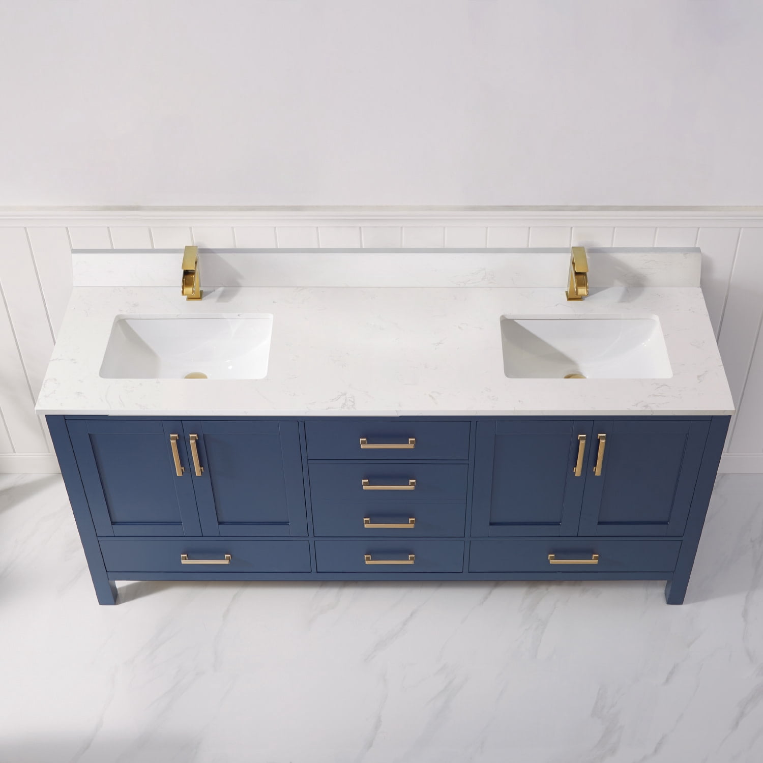 Miseno Mv785072-Nm Shannon 72" Free Standing Double Basin Vanity Set - White