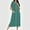 Green, variant on Miqool Zipper Front Long Nightgown for Women Heart Print Split Side Loose Pajamas Nightdress Short Sleeve Sleepwear with Pockets