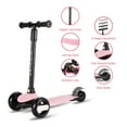 thumbnail image 2 of HighTech Mega GlideKick 3-Wheel Foldable Scooter With Lightup Wheels & Extendable T-Bar - Pink, 2 of 7