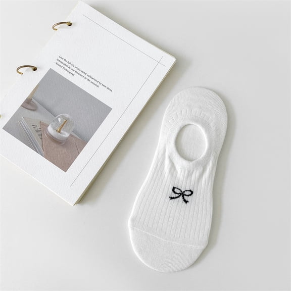 Zhuge 6 Pairs No Show Socks Womens - Non Slip Low Cut Ankle - Invisible Liner Socks for Casual & Formal Wear - Soft & Stretchable，White