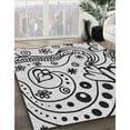 thumbnail image 3 of Ahgly Company Machine Washable Indoor Rectangle Transitional White Smoke Area Rugs, 7' x 10', 3 of 7