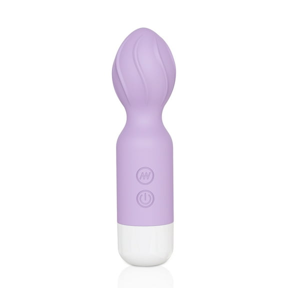 Xbonp Mini Wand Massager for Women, 18 Vibration Rechargeable Handheld Massager Purple