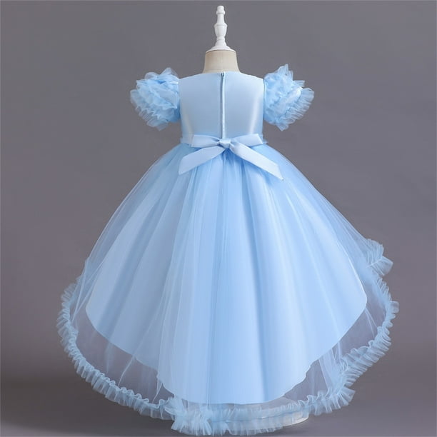Gubotare Dresses For Girls Kids Girls Tutu Dress Toddler Handmade Tulle  Party Dresses for Birthday Outfit,Sky Blue 6-7 Years - Walmart Business  Supplies