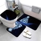thumbnail image 4 of Alfombras de baño, tapete de baño, alfombra de área, alfombras para sala de estar, baño, tapete de piso súper absorbente con árboles de Navidad, tapete de baño de tres piezas, tapete antideslizante co, 4 of 6