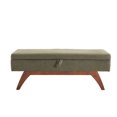 thumbnail image 3 of Bedside Stool With Wool And Concealed Storage Space Relaxing Footrest Hidden Wood Legs, 3 of 6