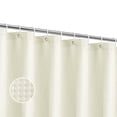 thumbnail image 2 of Utopia Alley Waffle Weave Shower Curtain for Bathroom, 120 GSM Weighted Polyester Bath Curtain (71" W × 79" H, Beige), 2 of 11