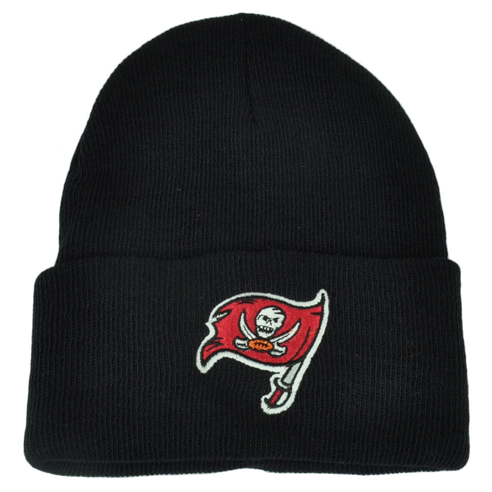 NFL Cuffed Black Beanie Knit Winter Sport Skully Hat Tampa Bay Buccaneers Bucs by NFL Apparel