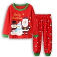 thumbnail image 1 of SAILEROAD-Conjunto de Pijama con gorro para niños, ropa de dormir de algodón de manga larga, de Navidad y nieve, 1 of 4