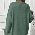 thumbnail image 6 of Turilly Women Casual Solid Knitting Tops Loosing Long Sleeve Round Neck Sweaters Blouse, 6 of 6