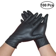 100 PCS Latex Disposable Black Medical Powder Free Examination Gloves Tattoos Piercing Gloves