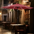 thumbnail image 6 of Ainfox 10ft Patio Umbrella Outdoor Solar Powered with  LED Lights and 8 Sturdy Ribs (Red), 6 of 9