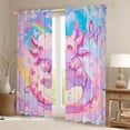 thumbnail image 2 of Castle Fairy Pink Salamander Black Out Curtains,Axolotl Curtains Pack of 2 (42x63 Each), 2 of 6