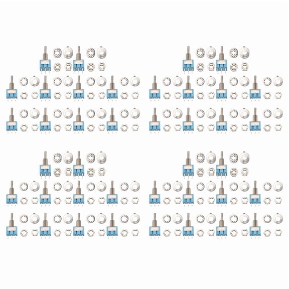 40Pcs SPDT Mini Toggle Switch 3-Pin 2 Position on/on Miniature Toggle Switch 6A 125V AC Toggle Switch -102