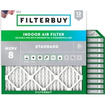 Filterbuy 27x27x1 MERV 8 Dust Defense, Pleated HVAC AC Furnace Air Filters (12-Pack)