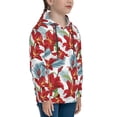 thumbnail image 3 of Goofa Lilies Flowers Pattern Hooded Sweatshirt for Youth Trendy youth sweatshirt Casual Hoodie for Boys and Girls-Small, 3 of 6